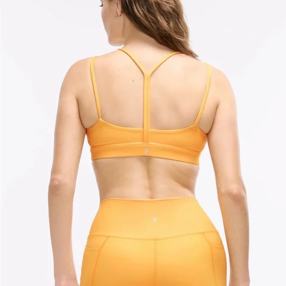Peloton Apparel Cadent Strappy Y-Back Bra Dandelion Yellow Size Small NWT - Picture 6 of 6